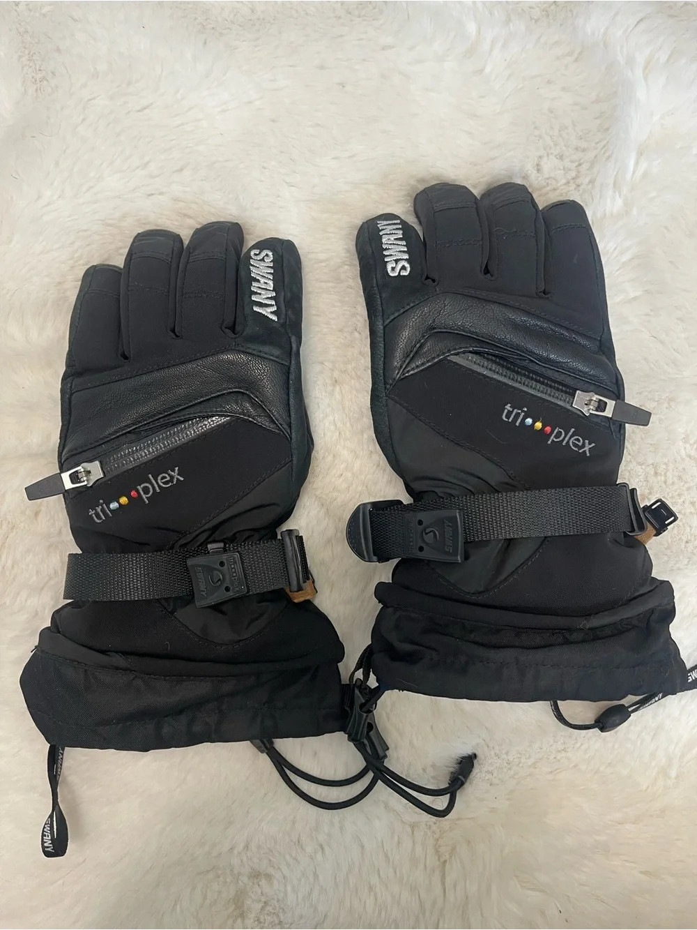 Swany Triplex Insulated Ski Glove in Black Size M